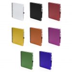 Conjunto caderno e esferográfica