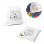 Saco tipo mochila para colorir