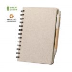 Caderno em palha de trigo
