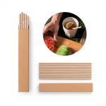 Conjunto de 10 palhinhas em papel kraft