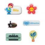 Etiqueta autocolante em resina