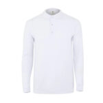 Polo branco manga comprida 210g