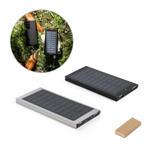 Power bank 8.000 mAh com painel solar